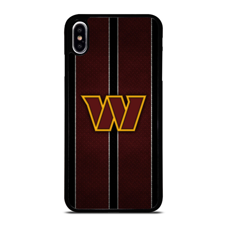 WASHINGTON COMMANDERS NFL METAL STRIPE iPhone XS Max Case Cover