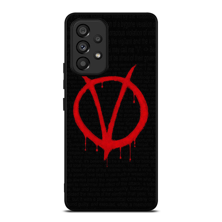 V FOR VENDETTA SYMBOL Samsung Galaxy A53 Case Cover