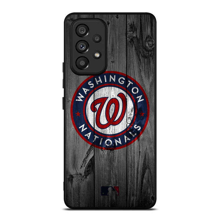 WASHINGTON NATIONALS BASEBALL MLB WOOD LOGO Samsung Galaxy A53 Case Cover