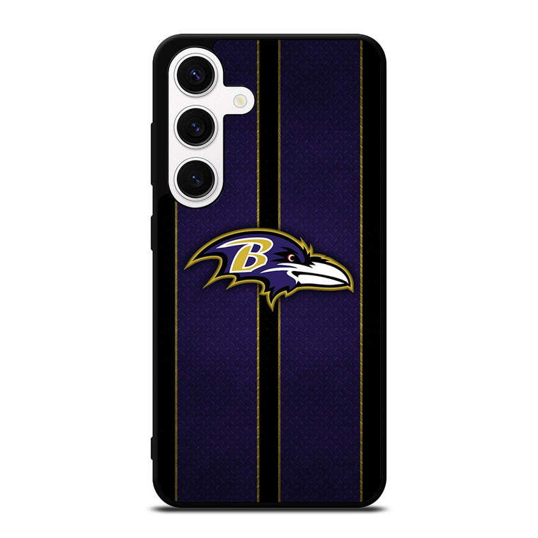 BALTIMORE RAVENS NFL METAL STRIPE Samsung Galaxy S24 Case Cover