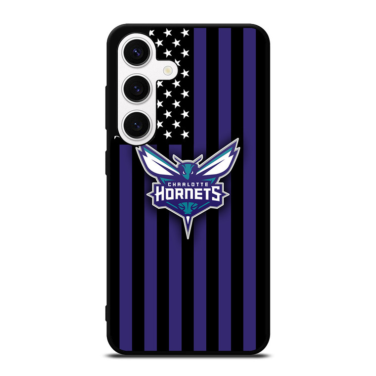 CHARLOTTE HORNETS NBA USA FLAG Samsung Galaxy S24 Case Cover
