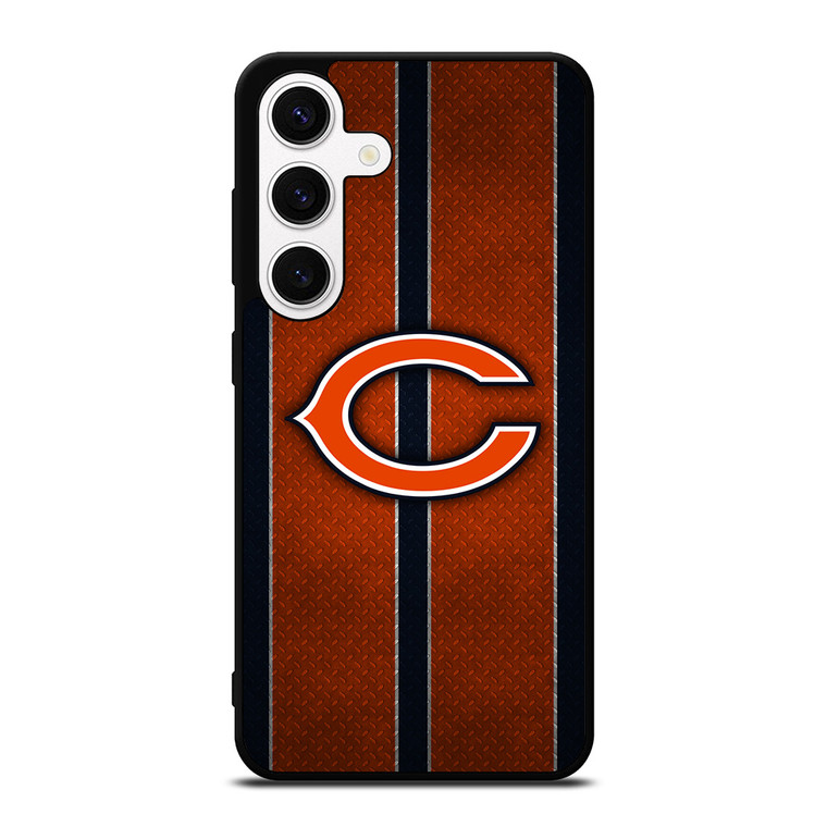 CHICAGO BEARS NFL METAL STRIPE Samsung Galaxy S24 Case Cover