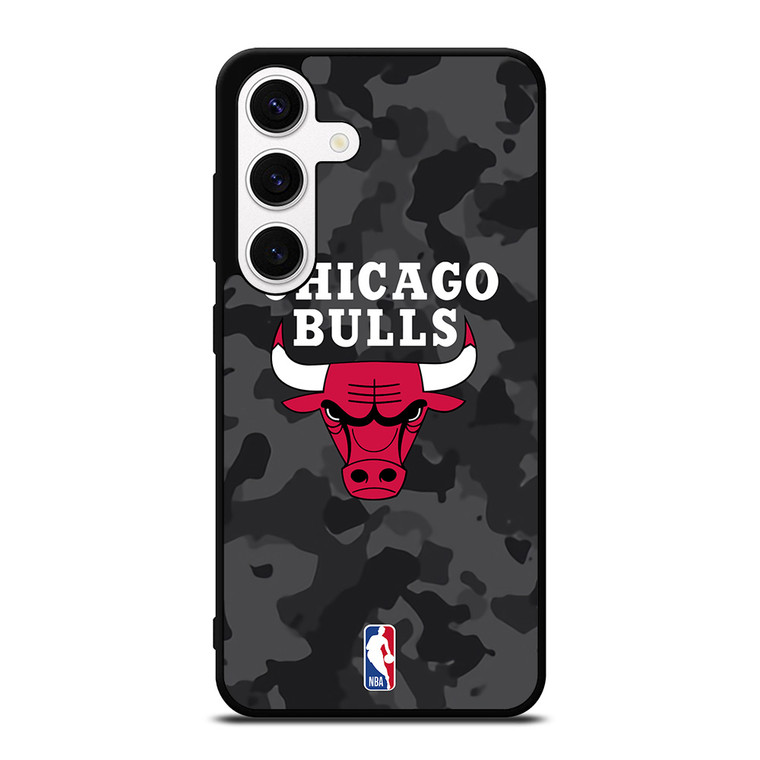 CHICAGO BULLS BLACK CAMO Samsung Galaxy S24 Case Cover