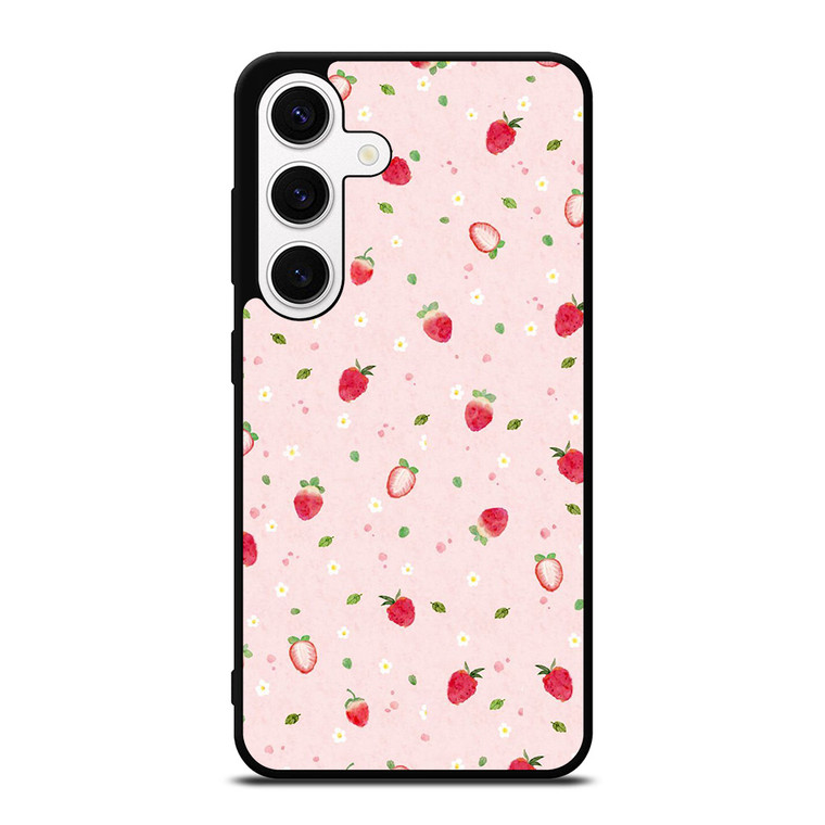 CUTE STRAWBERRY PATTERN Samsung Galaxy S24 Case Cover
