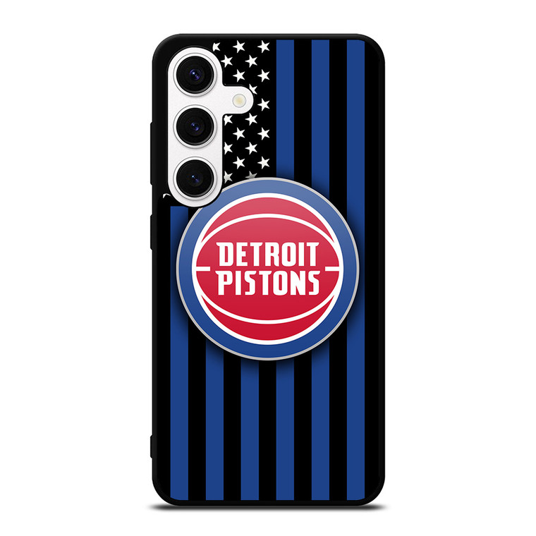 DETROIT PISTONS NBA USA FLAG Samsung Galaxy S24 Case Cover