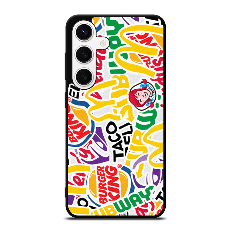 FAST FOOD BRAND STICKER BOMB Samsung Galaxy S24 Case Cover