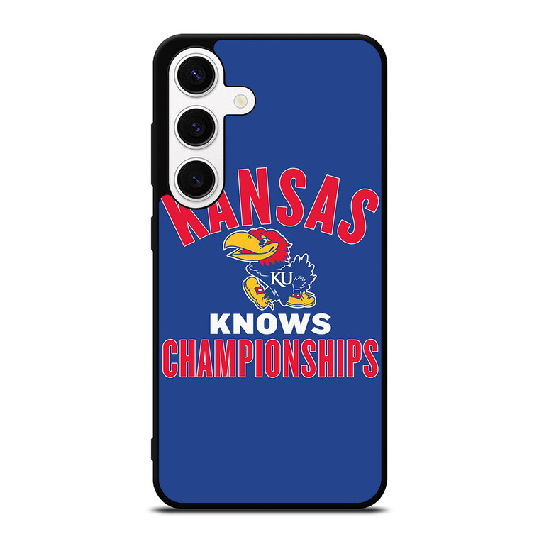 KANSAS JAYHAWKS BASKETBALL CHAMPIONS Samsung Galaxy S24 Case Cover