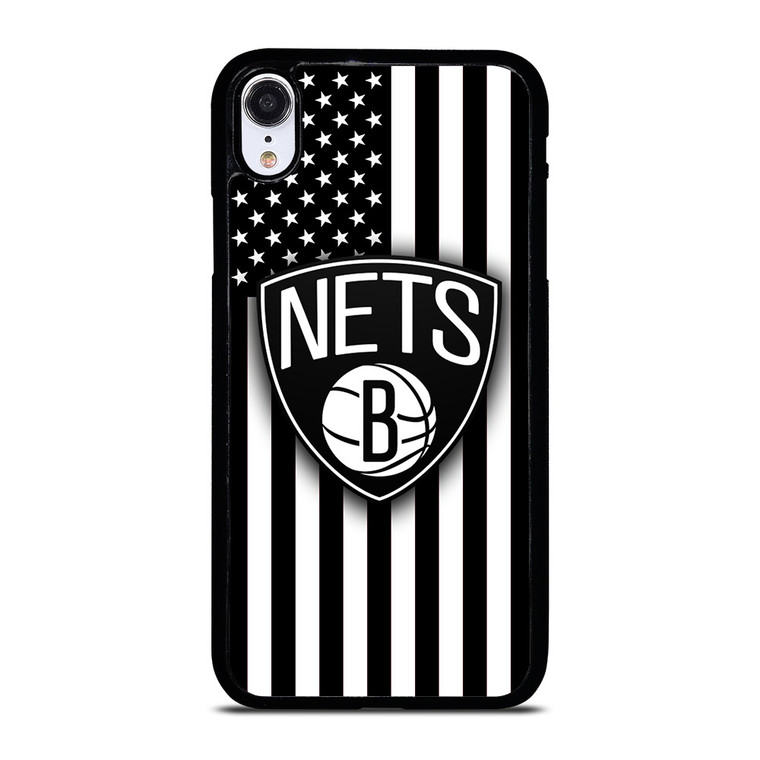 BROOKLYN NETS NBA USA FLAG iPhone XR Case Cover