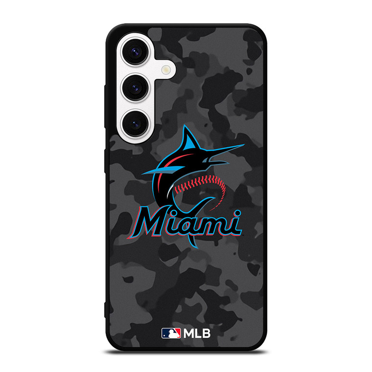 MIAMI MARLINS BASEBALL BLACK CAMO Samsung Galaxy S24 Case Cover