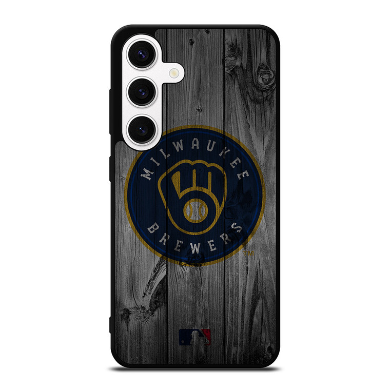 MILWAUKEE BREWERS BASEBALL MLB WOOD LOGO Samsung Galaxy S24 Case Cover