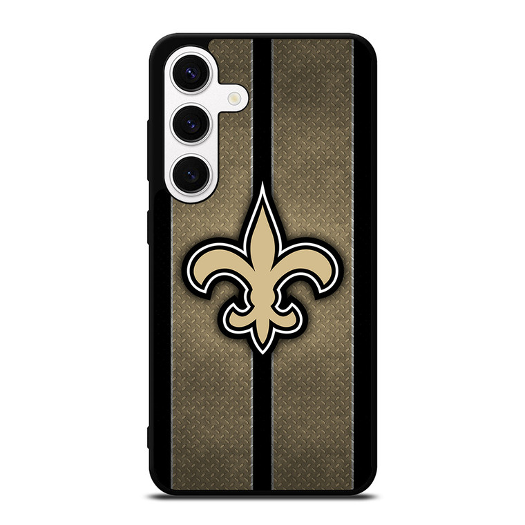 NEW ORLEANS SAINTS NFL METAL STRIPE Samsung Galaxy S24 Case Cover