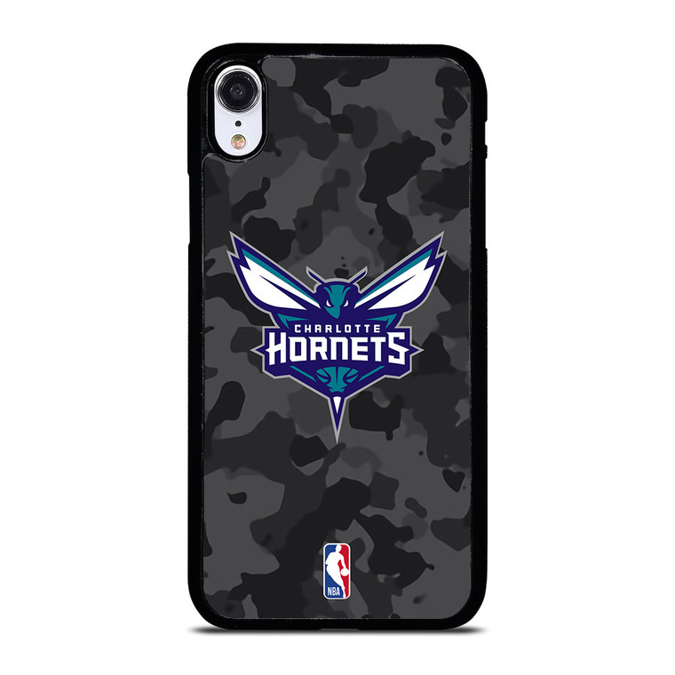 CHARLOTTE HORNETS BLACK CAMO iPhone XR Case Cover