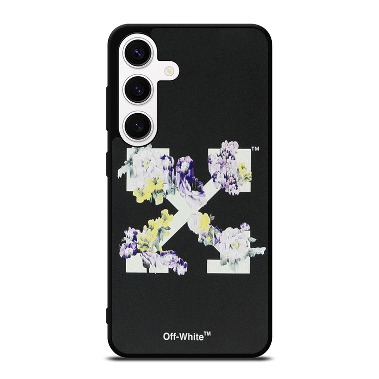 OFF WHITE FLORAL LOGO Samsung Galaxy S24 Case Cover