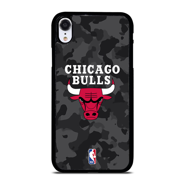 CHICAGO BULLS BLACK CAMO iPhone XR Case Cover