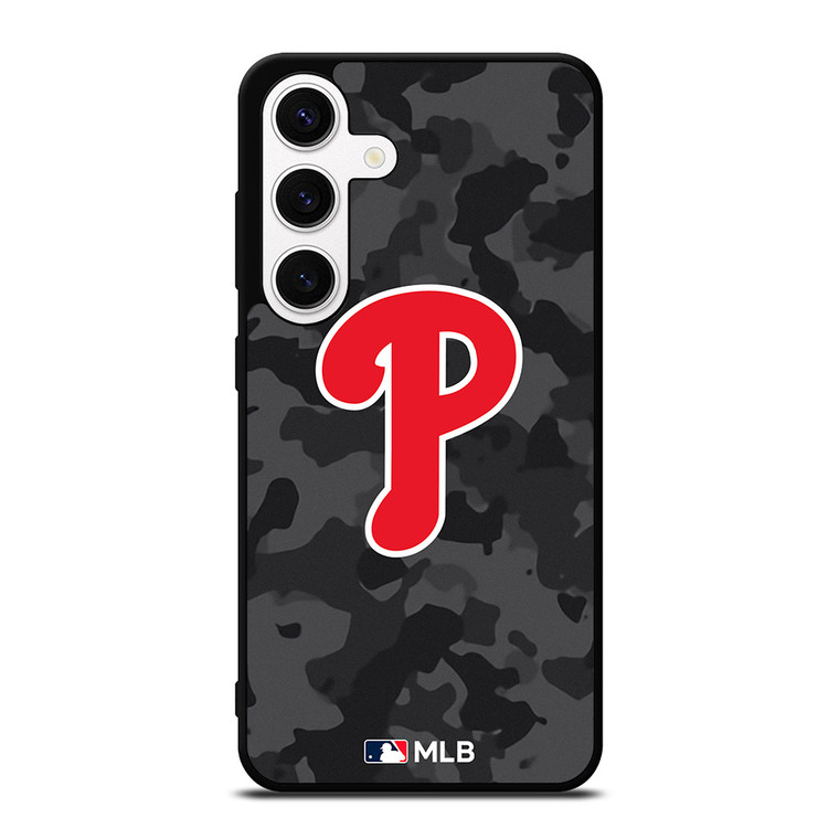 PHILADELPHIA PHILLIES BASEBALL BLACK CAMO Samsung Galaxy S24 Case Cover
