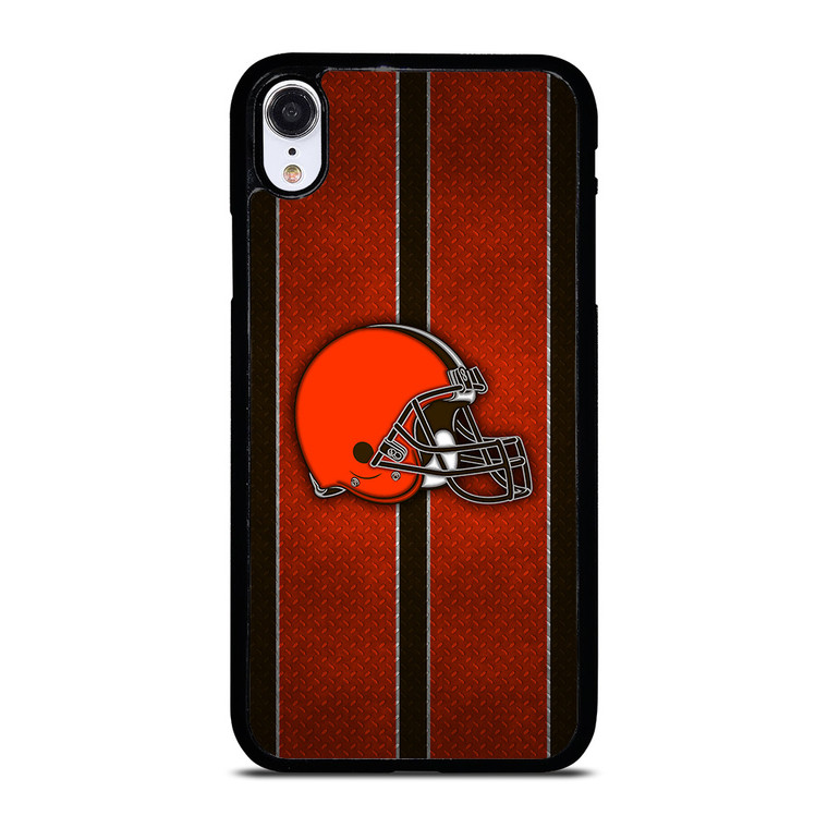 CLEVELAND BROWNS NFL METAL STRIPE iPhone XR Case Cover