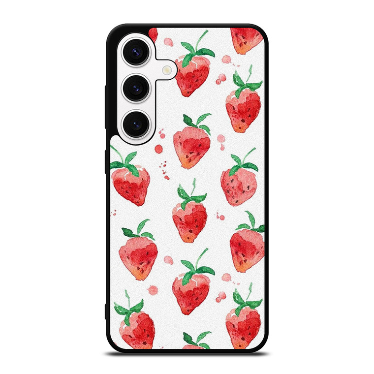 STRAWBERRY BRUSHED PATTERN Samsung Galaxy S24 Case Cover