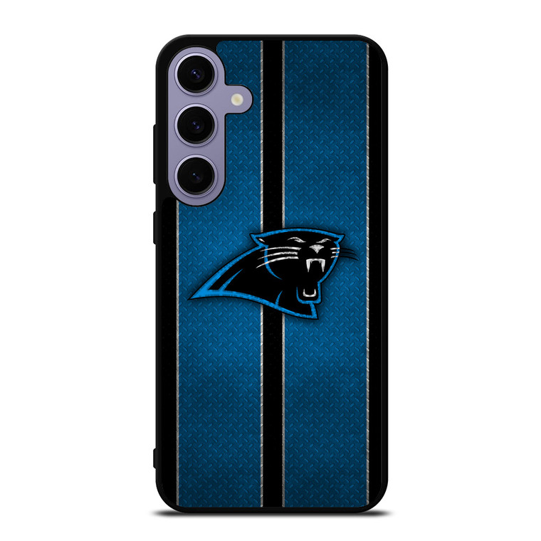 CAROLINA PANTHERS NFL METAL STRIPE Samsung Galaxy S24 Plus Case Cover