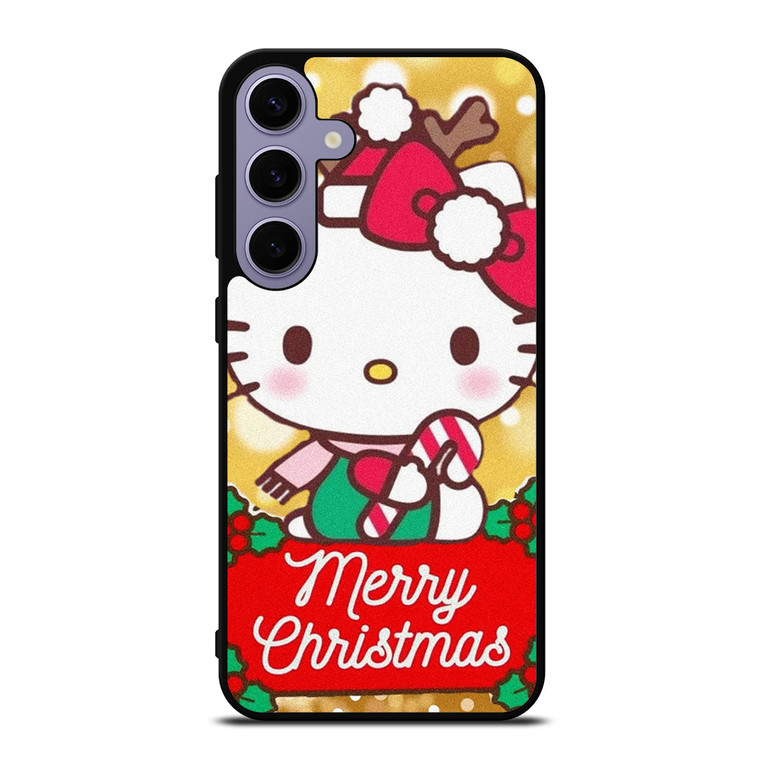 HELLO KITTY MERRY CHRISTMAS GOLD Samsung Galaxy S24 Plus Case Cover
