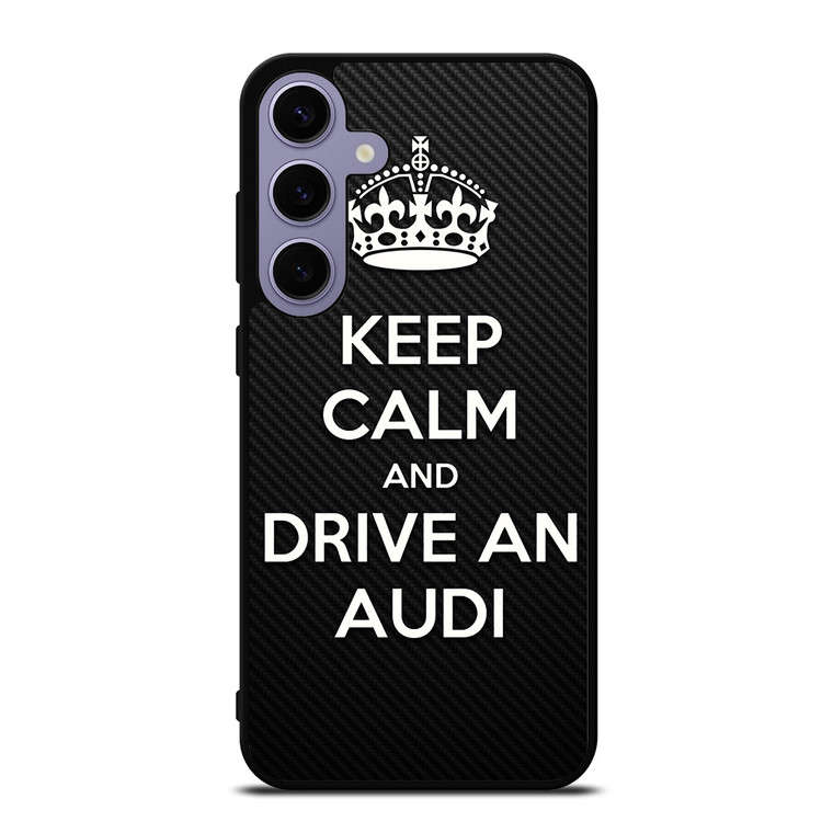 KEEP CALM AND DRIVE AUDI CARBON Samsung Galaxy S24 Plus Case Cover