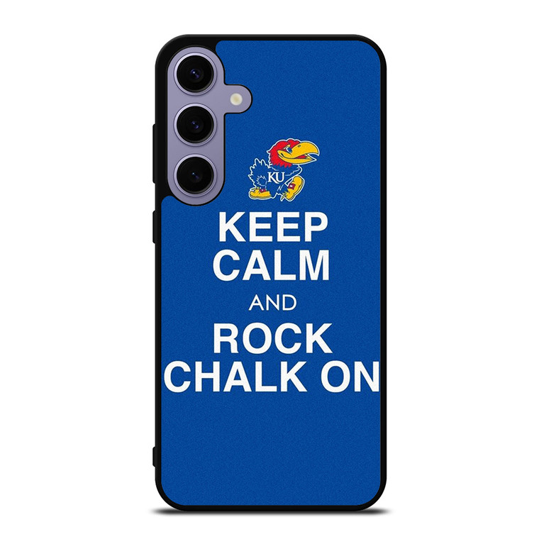 KEEP CALM AND ROCK CHALK KANSAS JAYHAWKS Samsung Galaxy S24 Plus Case Cover