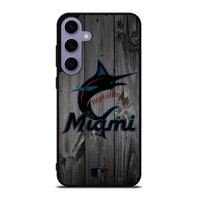 MIAMI MARLINS BASEBALL MLB WOOD LOGO Samsung Galaxy S24 Plus Case Cover
