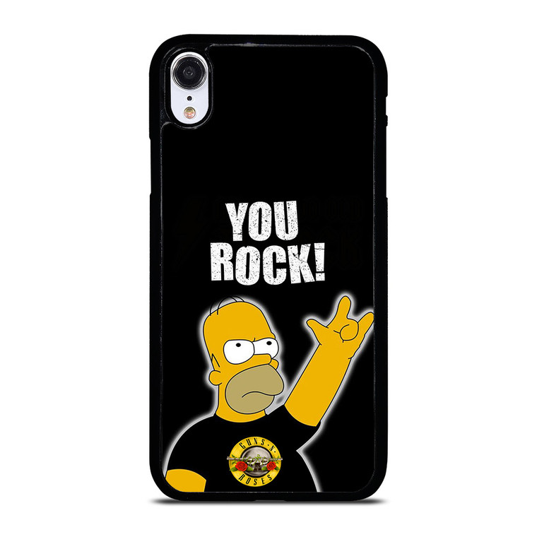 GUNS N ROSES ROCK HOMER SIMPSONS iPhone XR Case Cover