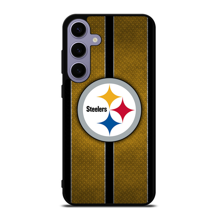 PITTSBURGH STEELERS NFL METAL STRIPE Samsung Galaxy S24 Plus Case Cover