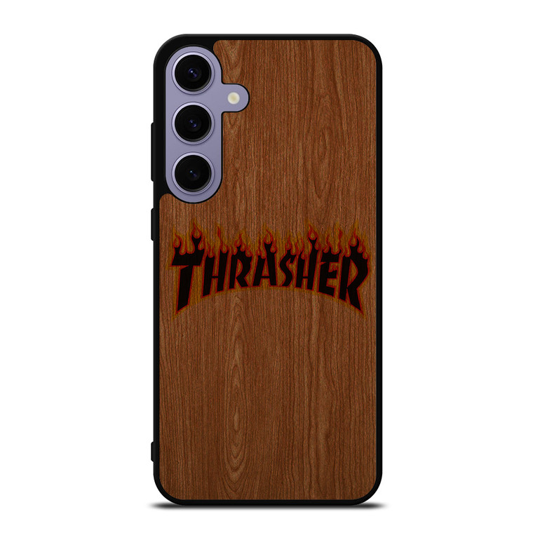 THRASHER SKATEBOARD WOODEN LOGO Samsung Galaxy S24 Plus Case Cover