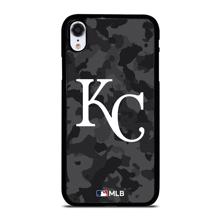 KANSAS CITY ROYALS BASEBALL BLACK CAMO iPhone XR Case Cover