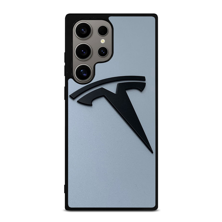 BLACK TESLA CAR LOGO Samsung Galaxy S24 Ultra Case Cover