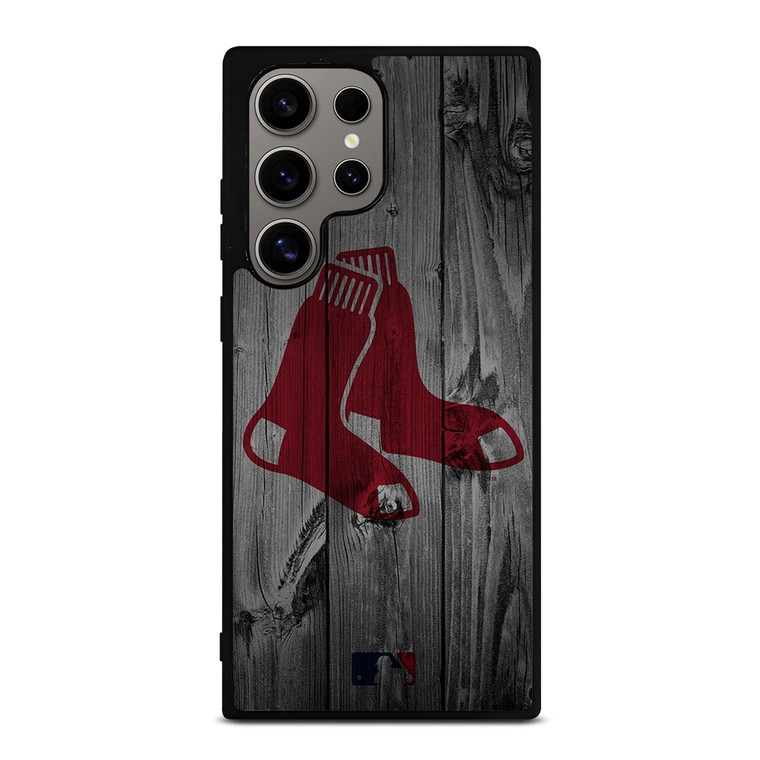 BOSTON RED SOX BASEBALL MLB WOOD LOGO Samsung Galaxy S24 Ultra Case Cover