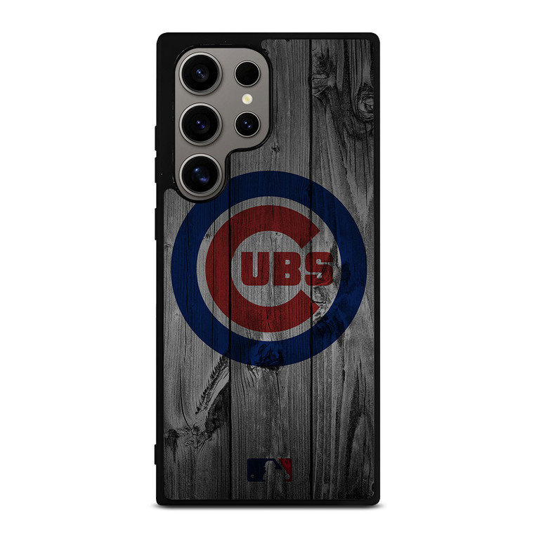 CHICAGO CUBS BASEBALL MLB WOOD LOGO Samsung Galaxy S24 Ultra Case Cover