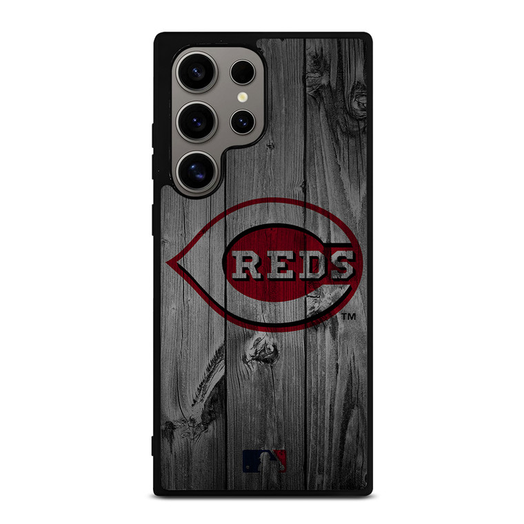 CINCINNATI REDS BASEBALL MLB WOOD LOGO Samsung Galaxy S24 Ultra Case Cover