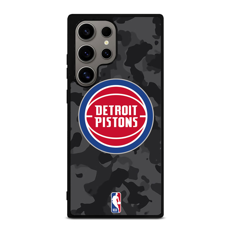DETROIT PISTONS BLACK CAMO Samsung Galaxy S24 Ultra Case Cover