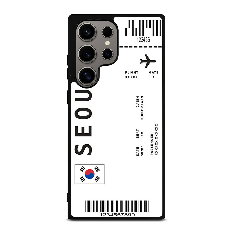 FLIGHT TICKETS SEOUL SOUTH KOREA Samsung Galaxy S24 Ultra Case Cover