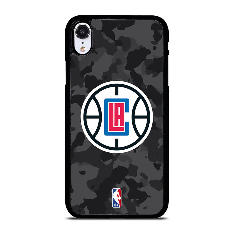 LOS ANGELES CLIPPERS BLACK CAMO iPhone XR Case Cover LOS ANGELES CLIPPERS BLACK CAMO iPhone XR Case Cover