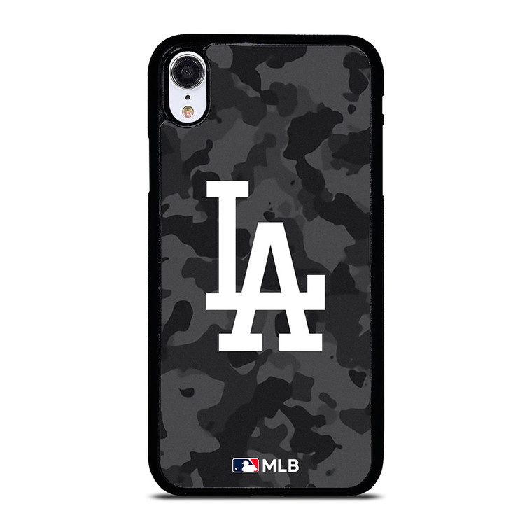 LOS ANGELES DODGERS BASEBALL BLACK CAMO iPhone XR Case Cover