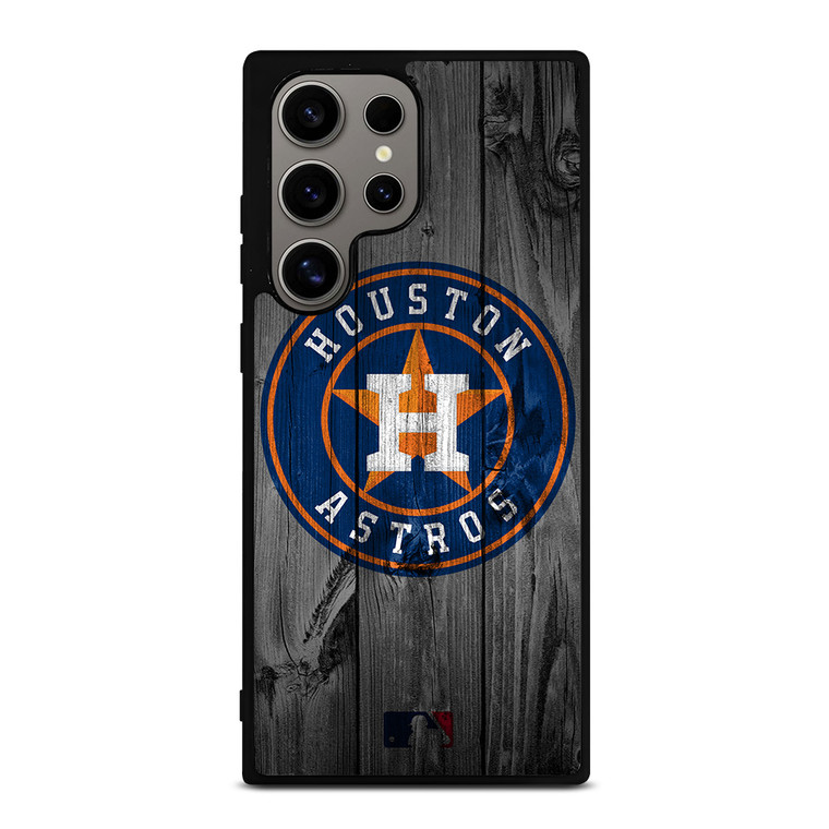 HOUSTON ASTROS BASEBALL MLB WOOD LOGO Samsung Galaxy S24 Ultra Case Cover