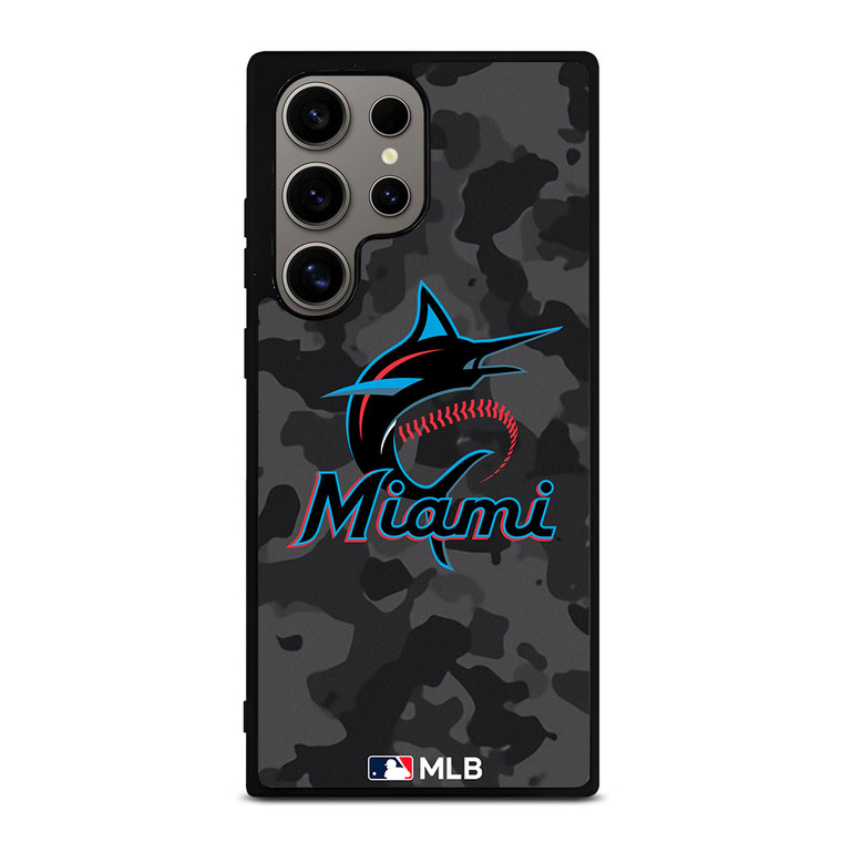MIAMI MARLINS BASEBALL BLACK CAMO Samsung Galaxy S24 Ultra Case Cover