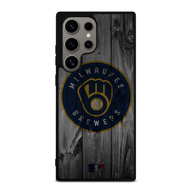 MILWAUKEE BREWERS BASEBALL MLB WOOD LOGO Samsung Galaxy S24 Ultra Case Cover