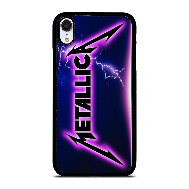METALLICA ROCK BAND VIOLET LIGHTNING iPhone XR Case Cover