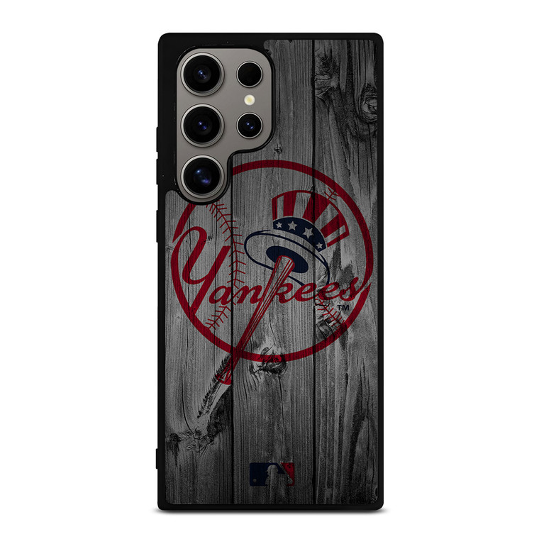 NEW YORK YANKEES BASEBALL MLB WOOD LOGO Samsung Galaxy S24 Ultra Case Cover