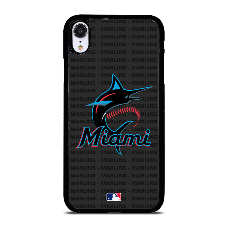 MIAMI MARLINS BASEBALL BLACK iPhone XR Case Cover