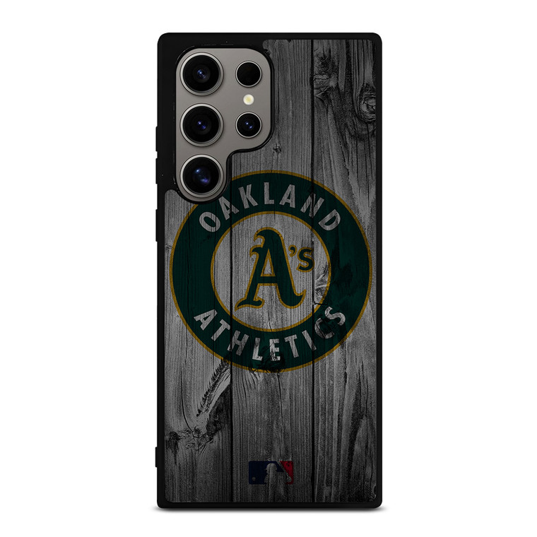 OAKLAND ATHLETICS BASEBALL MLB WOOD LOGO Samsung Galaxy S24 Ultra Case Cover