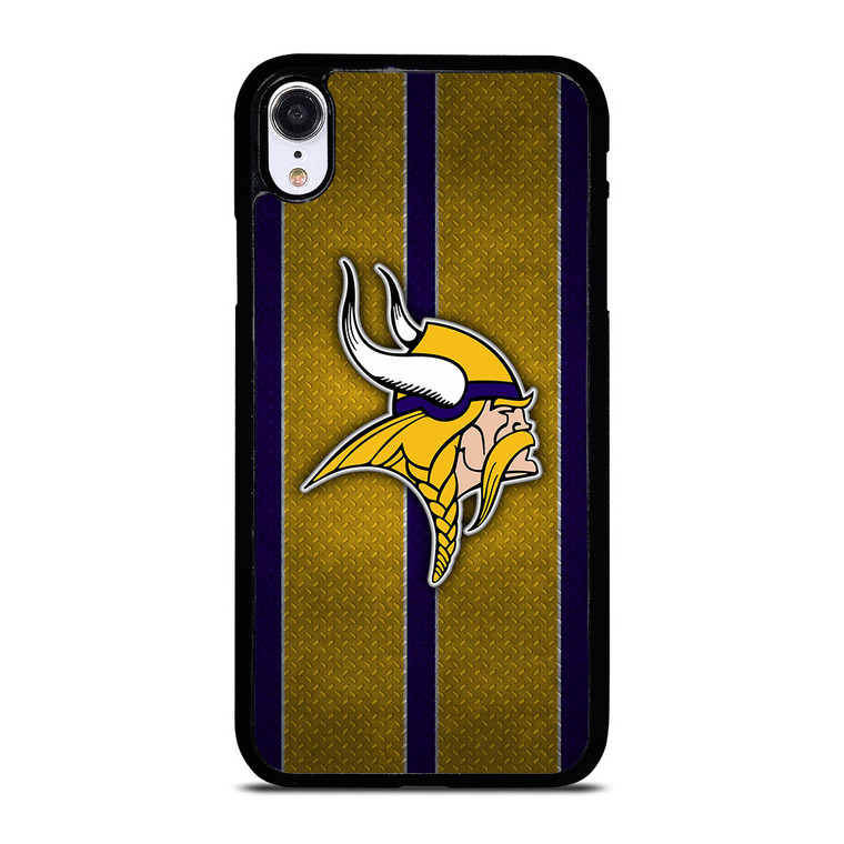 MINNESOTA VIKINGS NFL METAL STRIPE iPhone XR Case Cover