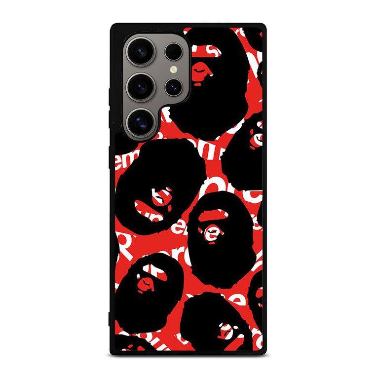 SUPREME X BAPE A BATHING APE Samsung Galaxy S24 Ultra Case Cover SUPREME X BAPE A BATHING APE Samsung Galaxy S24 Ultra Case Cover