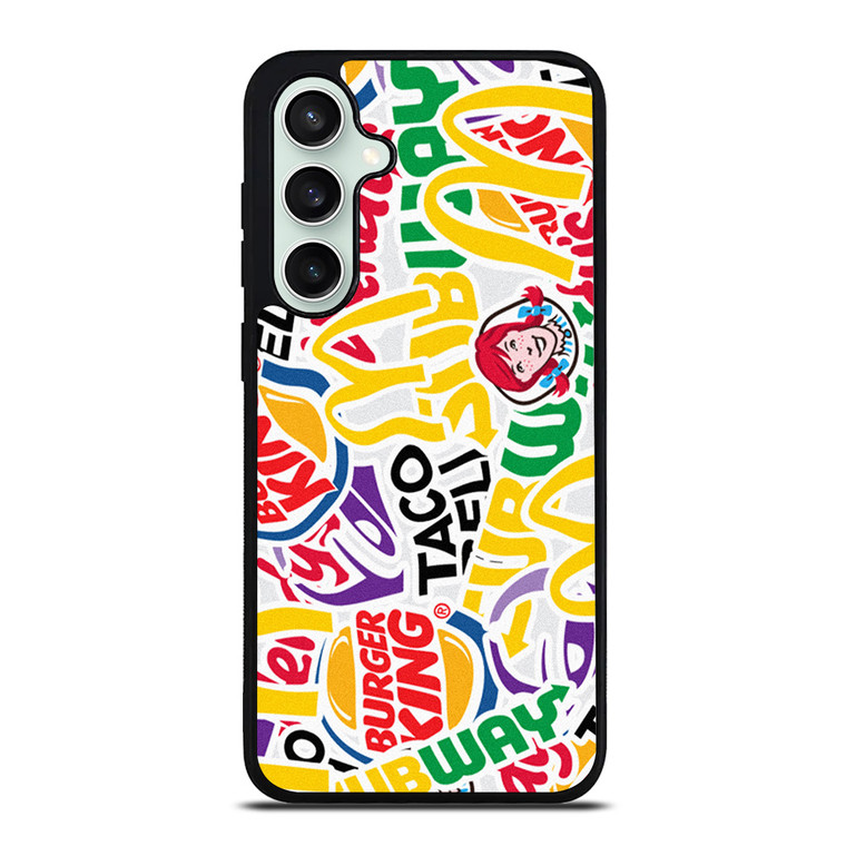 FAST FOOD BRAND STICKER BOMB Samsung Galaxy S23 FE Case Cover