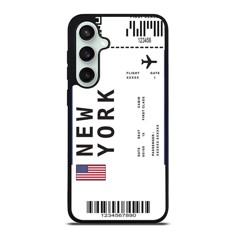FLIGHT TICKETS USA NEW YORK Samsung Galaxy S23 FE Case Cover
