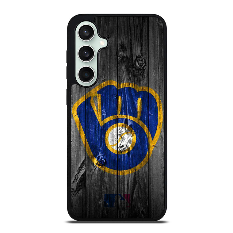 MILWAUKEE BREWERS MLB BASEBALL WOODEN LOGO Samsung Galaxy S23 FE Case Cover